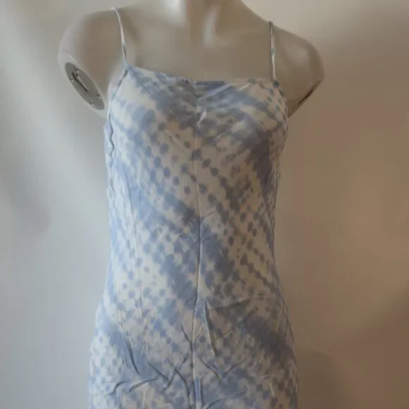 Womens Staud Blue White Cloud (Item- 3) July Strappy Rayon Maxi Dress 4 - Picture 5 of 15